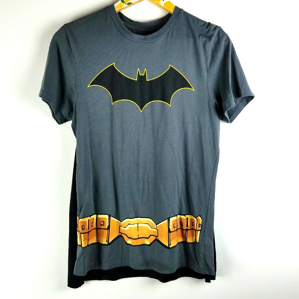 Batman Costume Tshirt with Cape Sz S